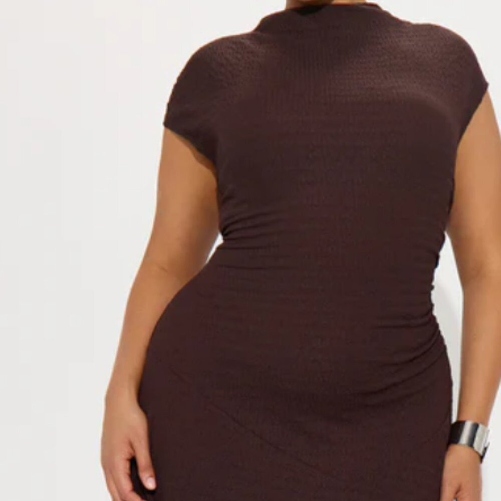 Kalina Textured Midi Dress